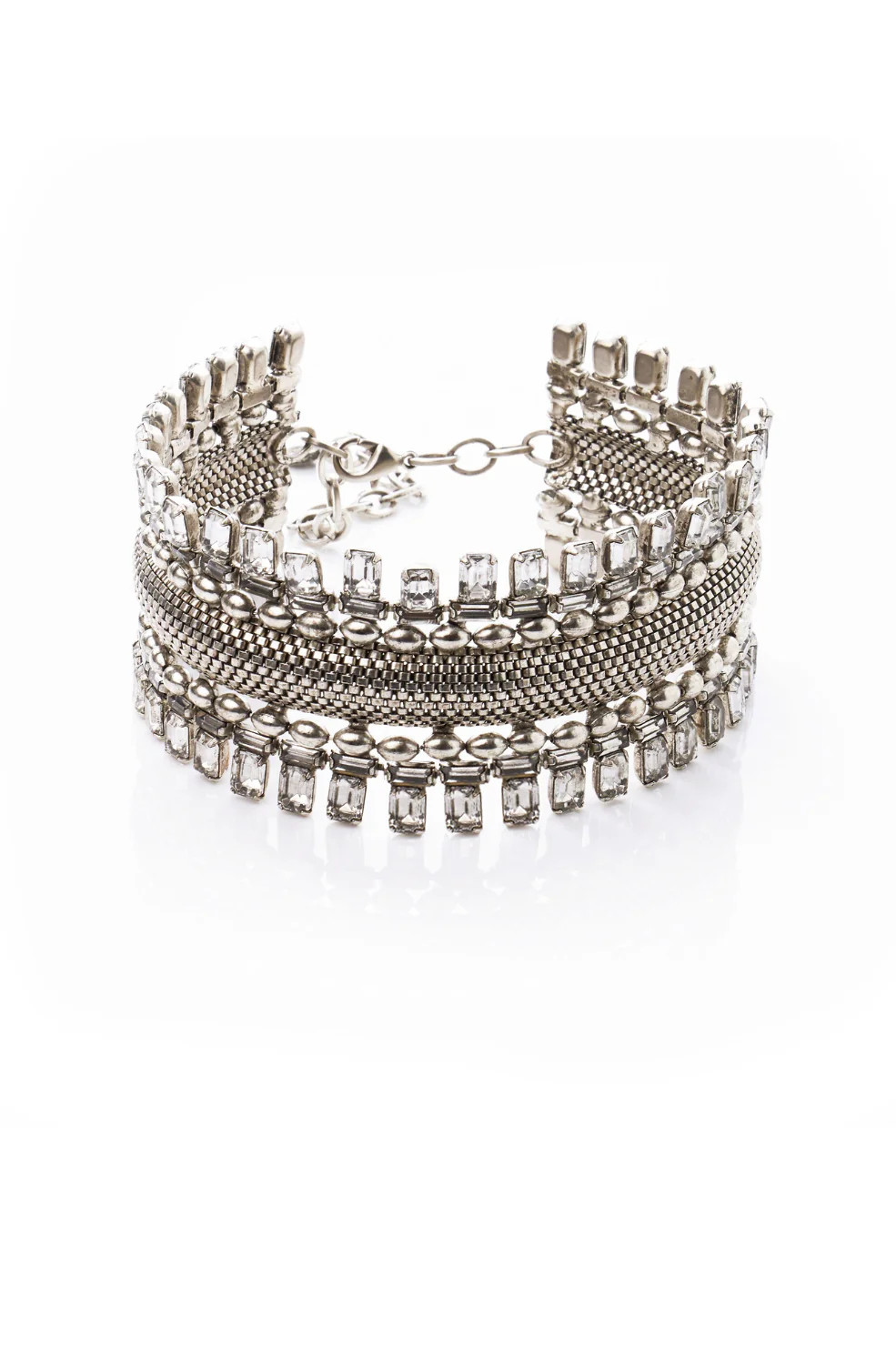 Statement Necklace | Oxidized Brass & Swarovski Crystal Choker | Luxury Vintage Style | Handcraft... | DYLANLEX