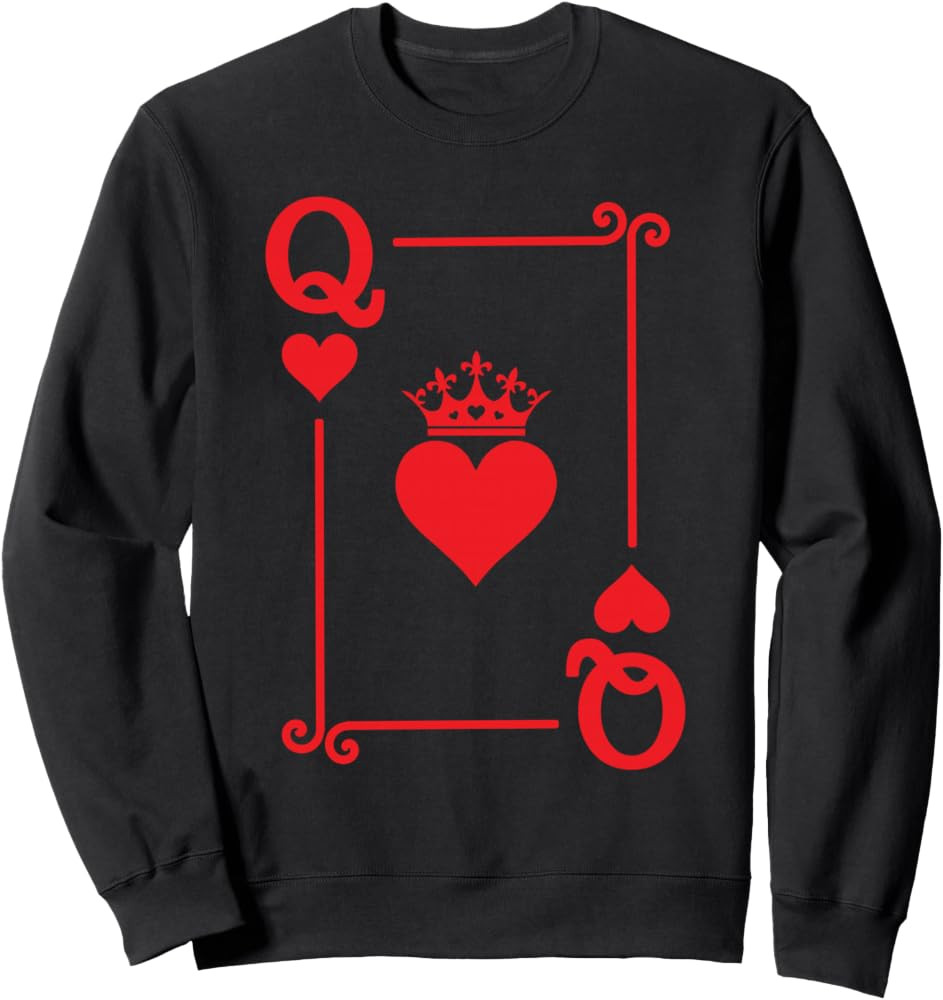 Queen Hearts Card Costume - Playing Cards - Queen of Hearts Sweatshirt | Amazon (US)