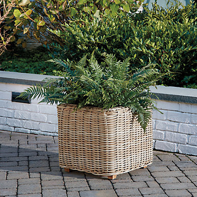 Navio Planter Woven Resin Box Stand | Ballard Designs, Inc.