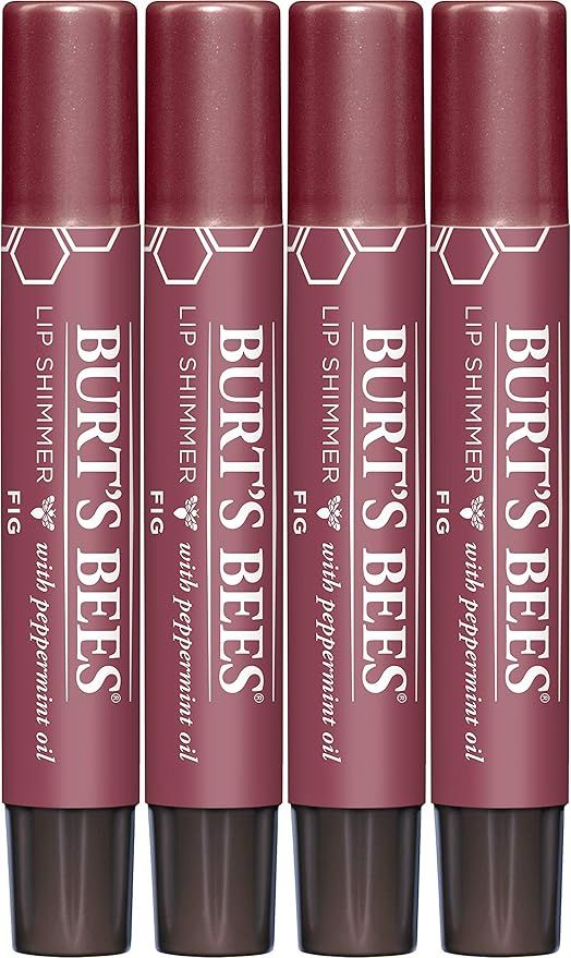 Burt's Bees Lip Balm, Moisturizing Lip Shimme with Vitamin E & Coconut Oil, 100% Natural, Fig, 0.... | Amazon (US)