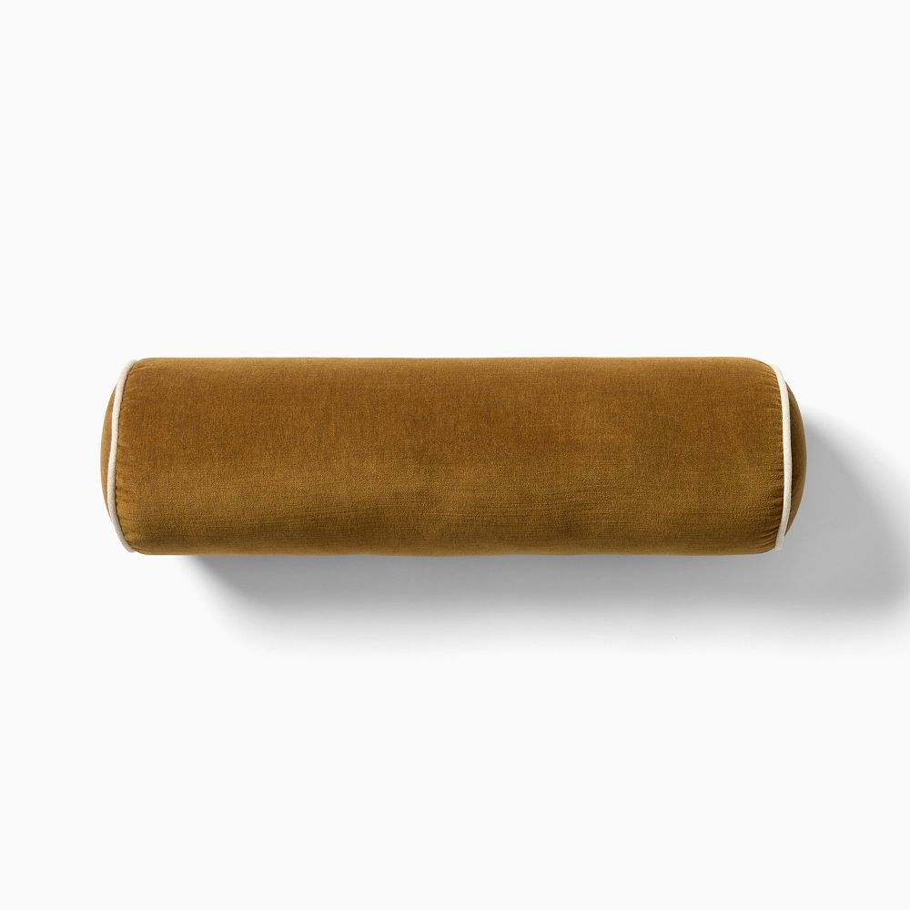 Classic Cotton Velvet Bolster Pillow | West Elm (US)