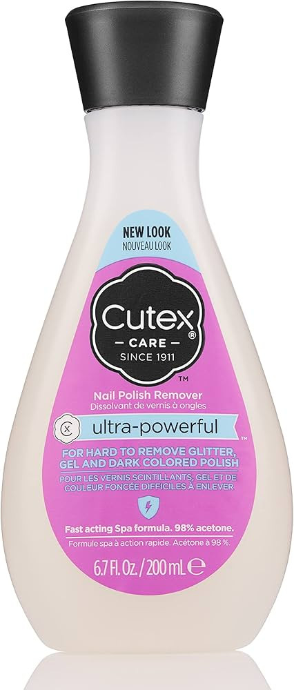 Gel Nail Polish Remover by Cutex, Ultra-Powerful & Removes Glitter and Dark Colored Paints, Parab... | Amazon (US)