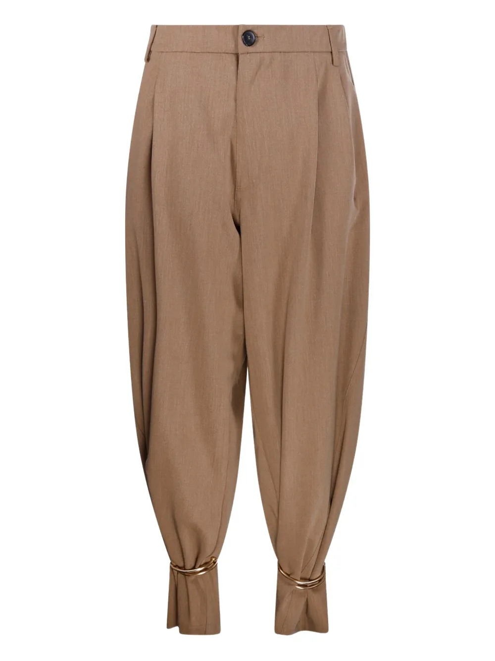 DARKPARK Pleated Cuffed Tapered Trousers | Neutrals | FARFETCH | Farfetch Global