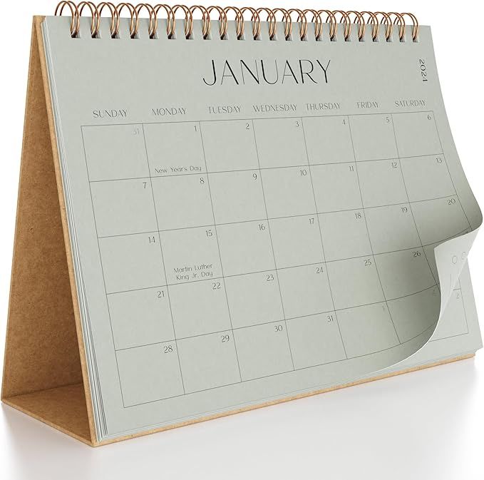 Aesthetic Small 2024-2025 Desk Calendar with Stickers - Runs from January 2024 until June 2025 - ... | Amazon (US)