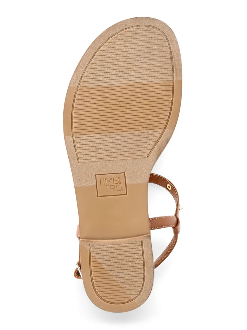 Time and Tru Women's Jeweled T-Strap Sandal | Walmart (US)