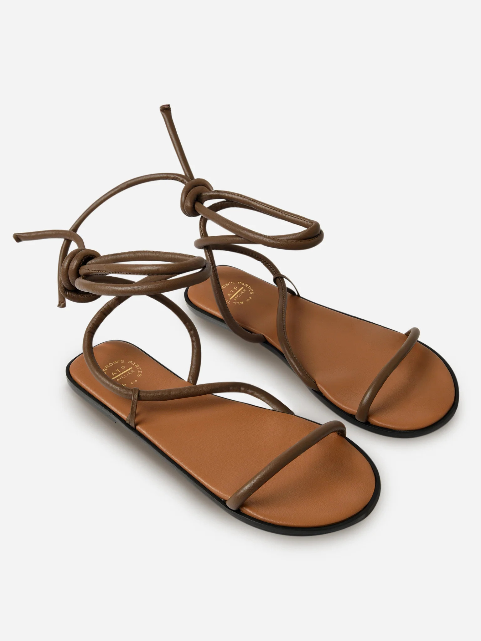ATP ATELIER
                      
                     Women's Lentella Flat Leather Sandal | Saint Bernard