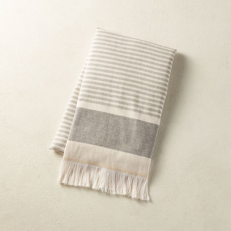 Karla Cement Hand Towel + Reviews | CB2 | CB2