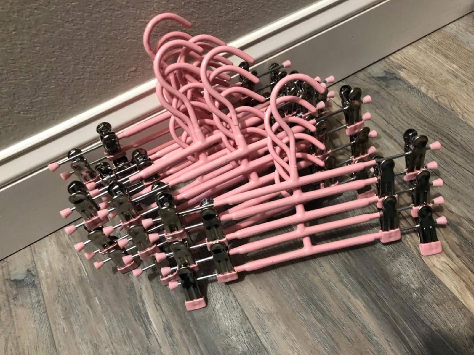 ESEOE Pants Hangers, Rubber Coated Skirt Hanger with Adjustable Clips, Non Slip Durable Space Sav... | Amazon (US)