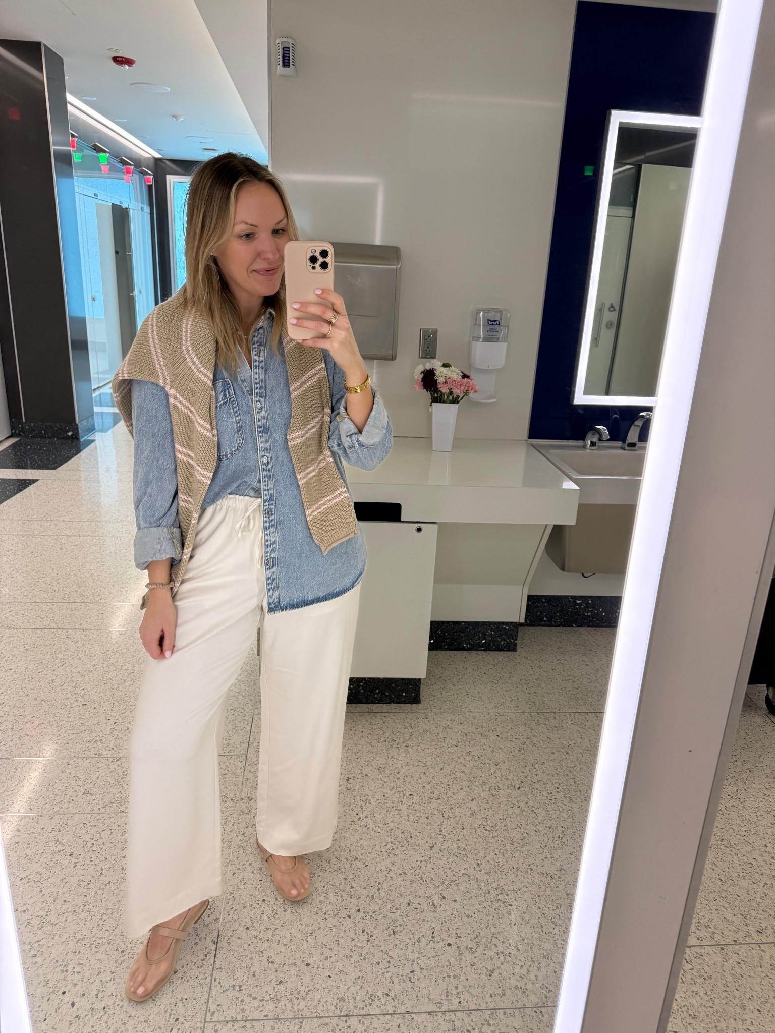 Airport outfit -  sized up to a large in the shirt and I’m wearing a large in the pants! They run a little big but was able to adjust my waist with the drawstring! 

#LTKTravel #LTKSeasonal #LTKdayinmylife