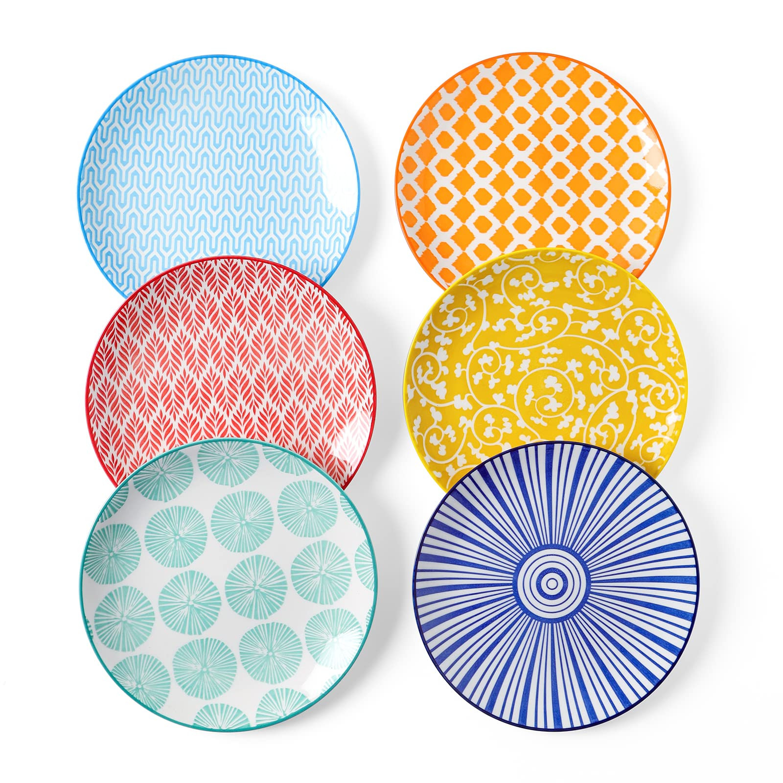 Selamica Ceramic Dessert Plates Set of 6, 6 Inch Mini Dinner Plates for Cake Snacks Side Dish, Mi... | Amazon (US)