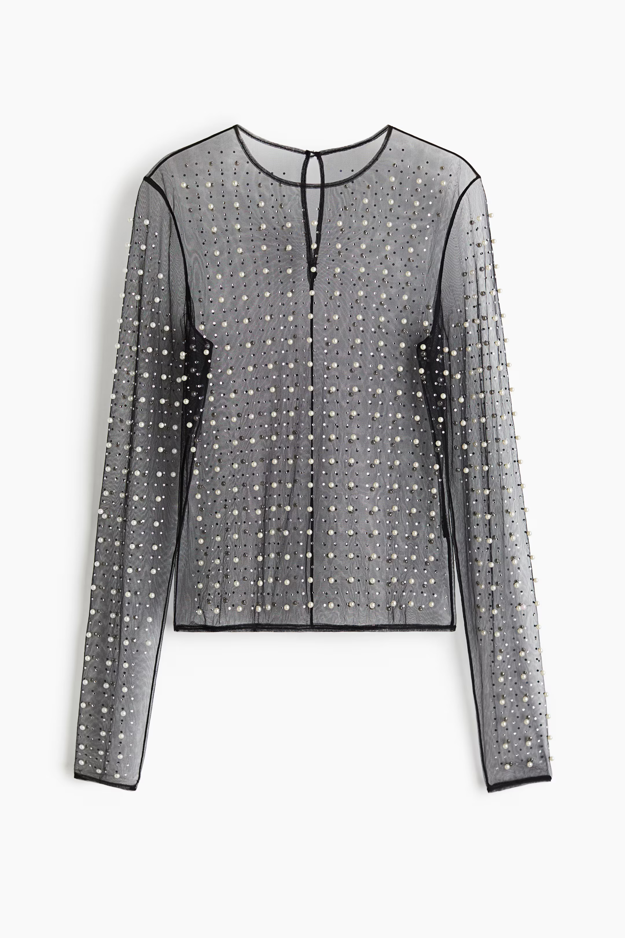 Embellished mesh top | H&M (UK, MY, IN, SG, PH, TW, HK)