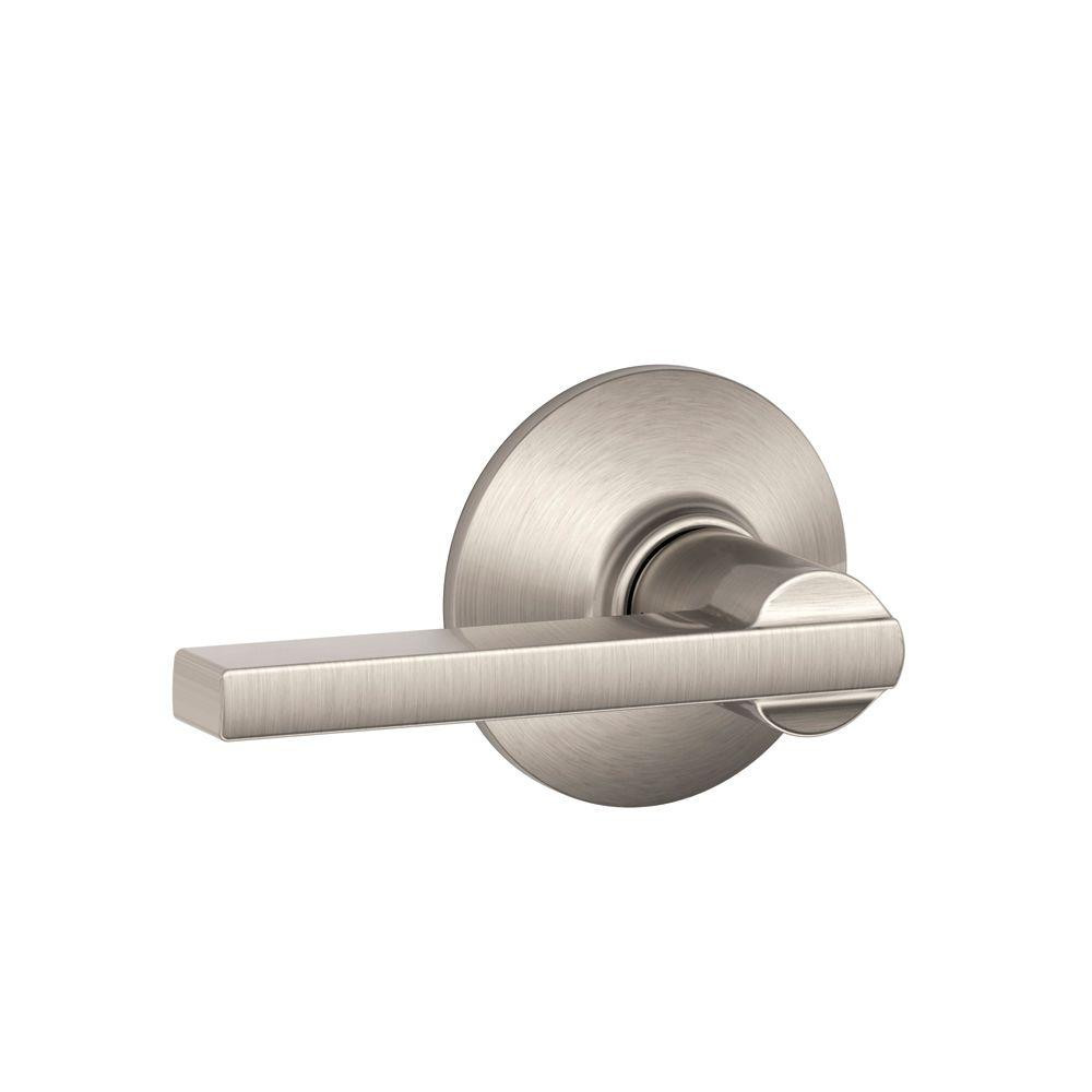 Latitude Matte Black Passage Hall/Closet Door Lever | The Home Depot