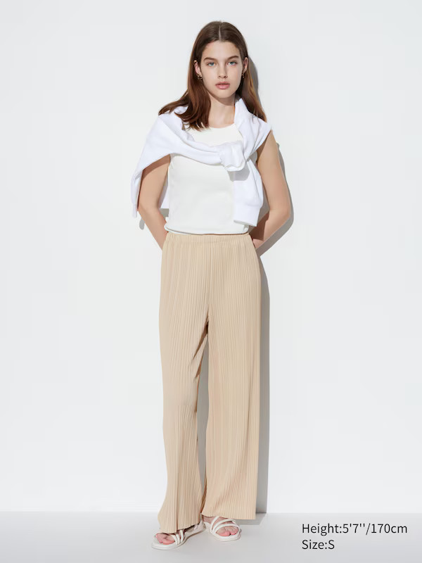 Pleated Straight Pants | UNIQLO (US)