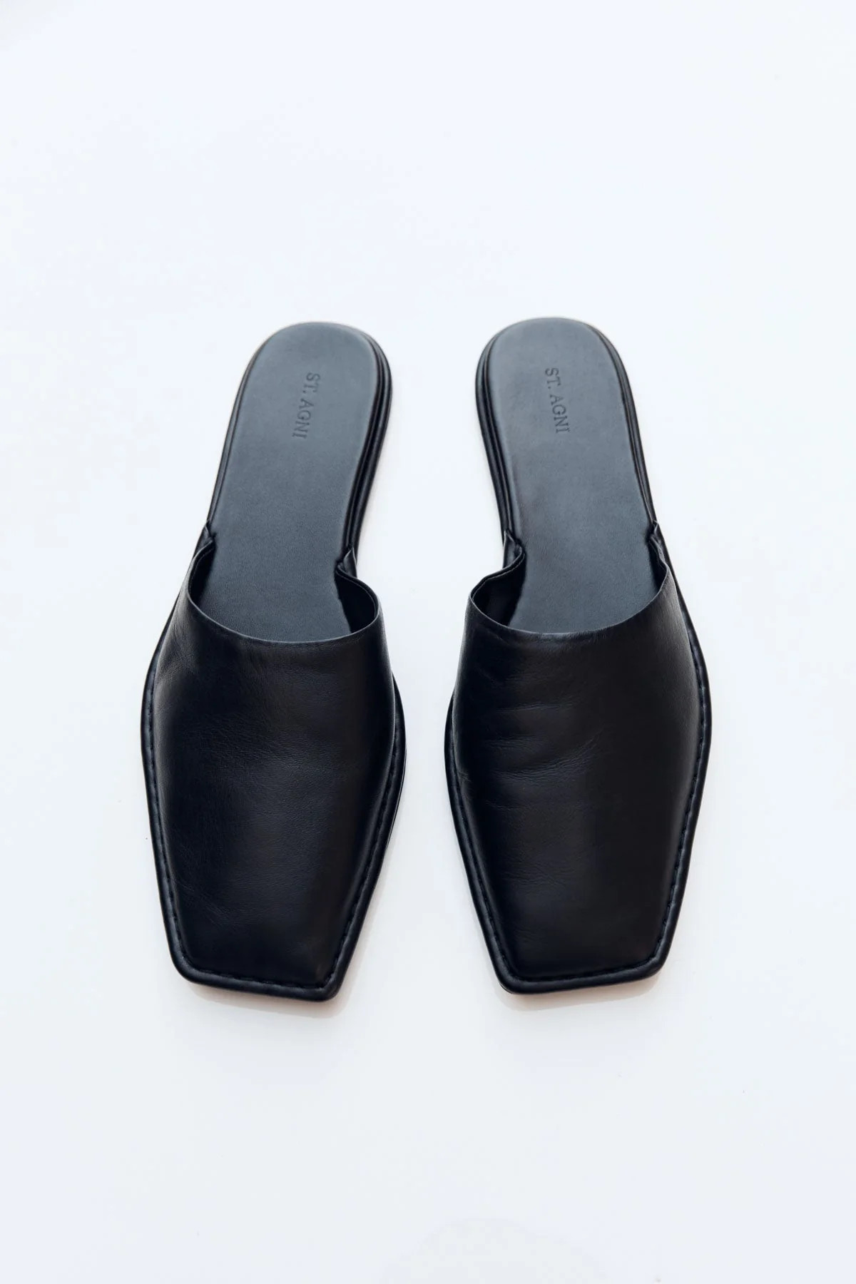 Soft Square Toe Flat - Black | St. Agni (US, UK, EU)