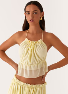 Zaya Backless Top - Yellow | Peppermayo (Global)