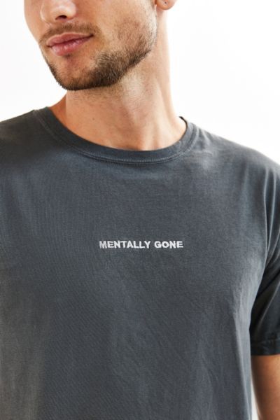 Mentally Gone Embroidered Tee - Black Xl at Urban Outfitters | Urban Outfitters (US and RoW)