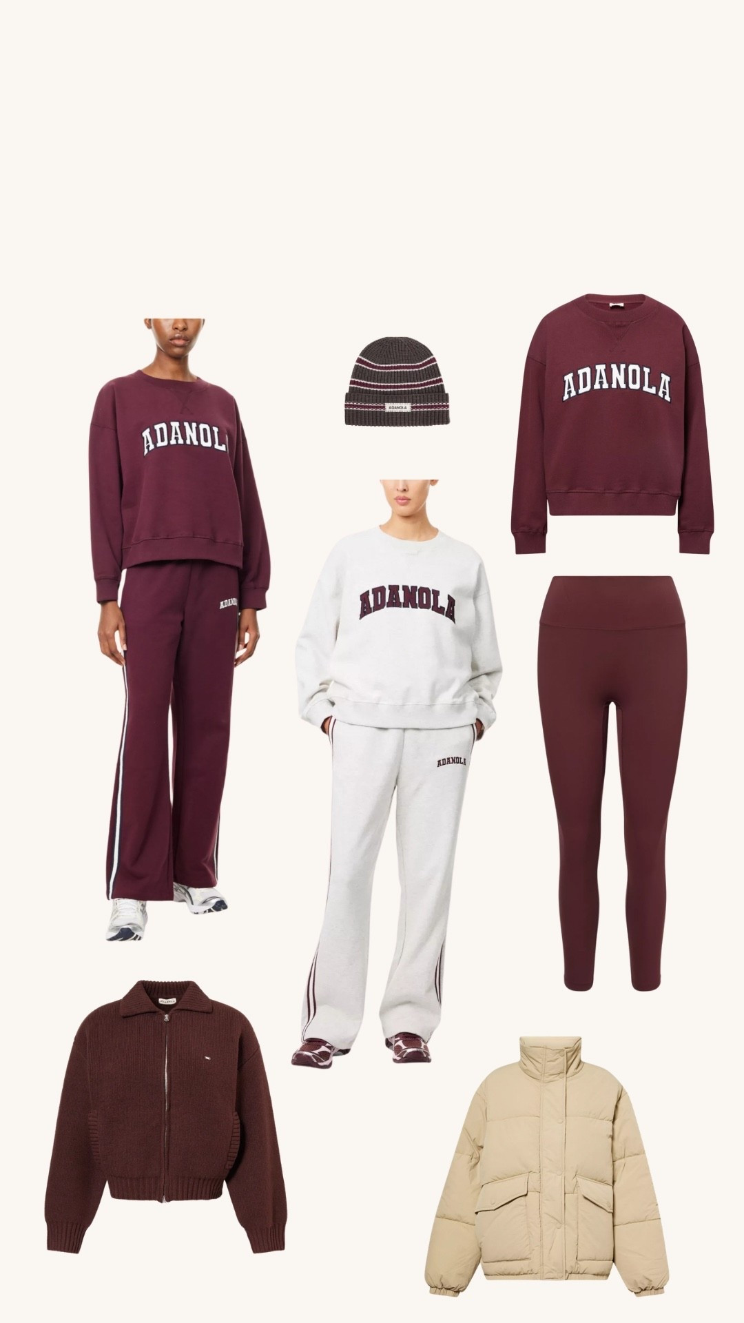 New in Adanola pieces 🤍 

Tracksuit, Burgundy, Adanola, knit tracksuit, beanie, athleisure, Selfridges 

#LTKuk #LTKCyberWeek #LTKautumn