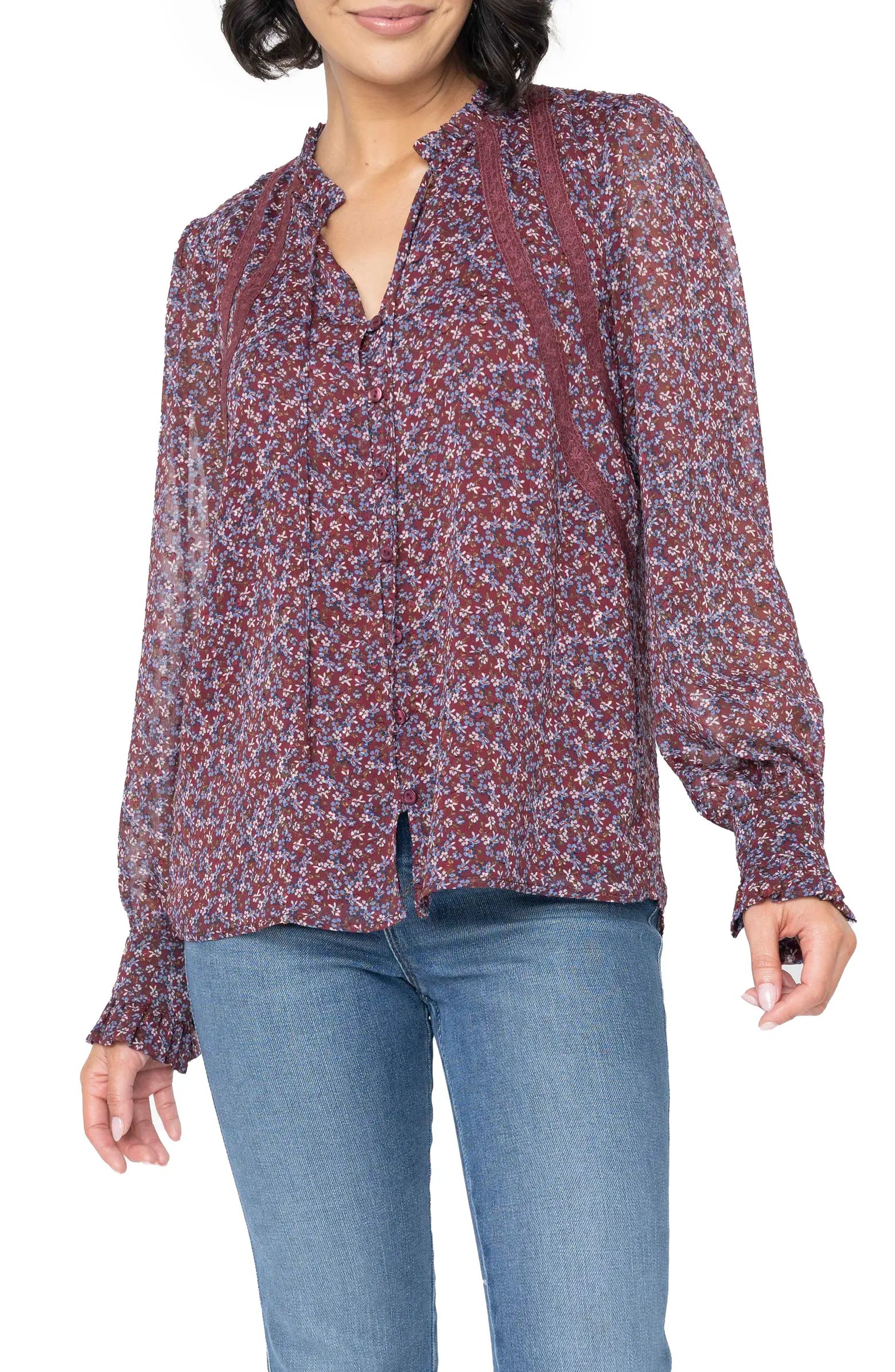 Floral Long Sleeve Button-Up Blouse | Nordstrom