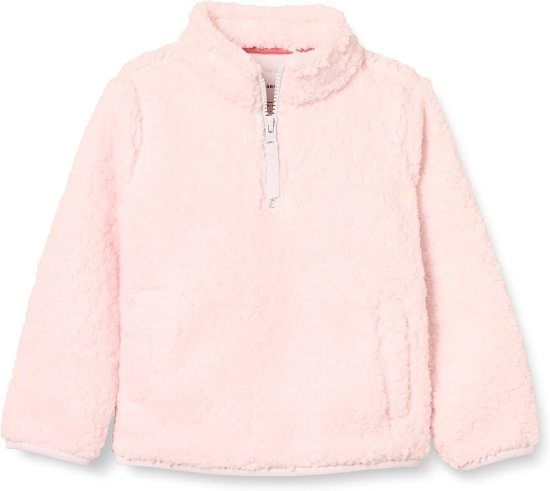 Amazon Essentials Girls and Toddlers' Sherpa Fleece Quarter-Zip Jacket | Amazon (US)