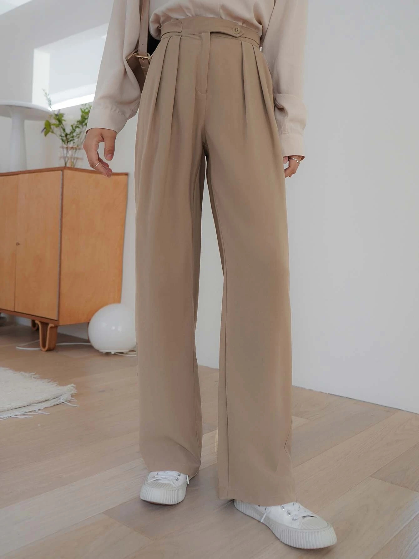 DAZY Plicated Wide Leg Pants | SHEIN