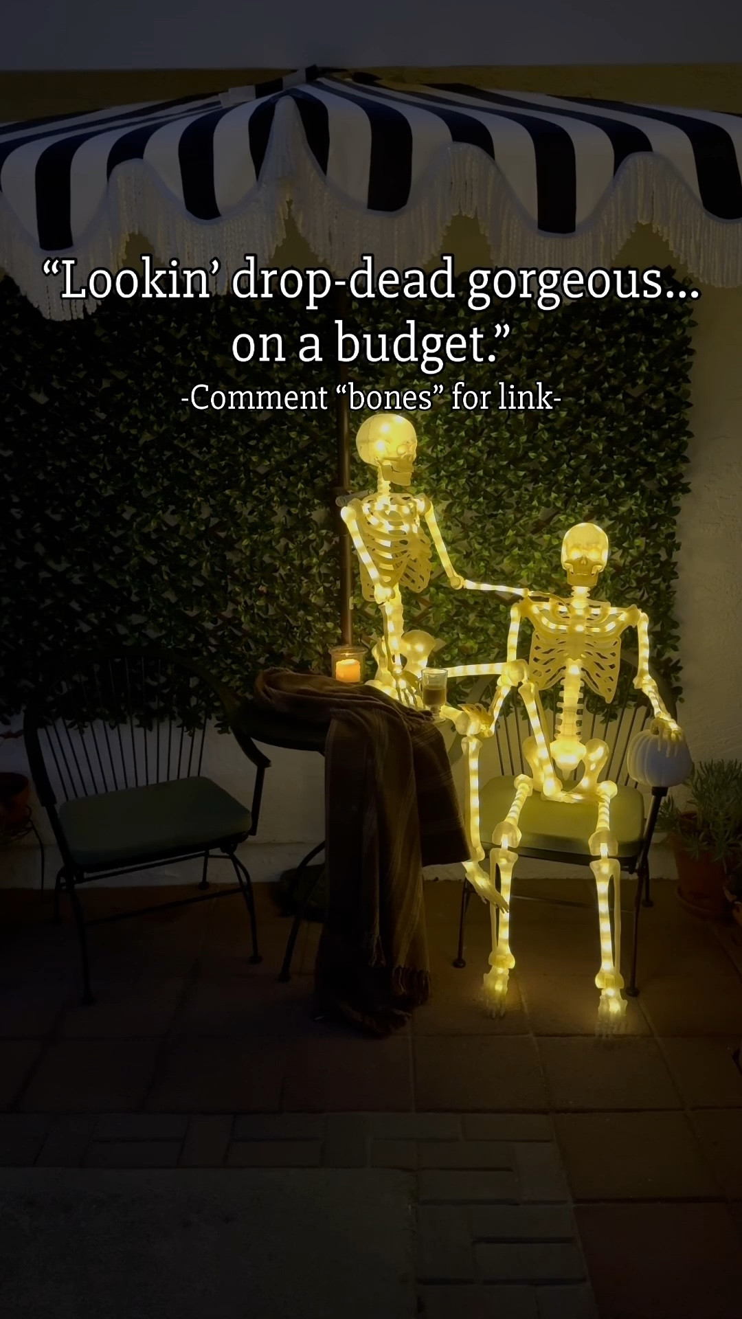Boujee Bones on a budget! 5’ LED posable skeletons. Affordable Halloween decor, Halloween skeletons, spooky cute, Mr. Bones, Halloween decorations, Halloween Porch, looks for less, Pottery Barn style, Pottery Barn dupe

#LTKautumn #LTKHome #LTKSeasonal