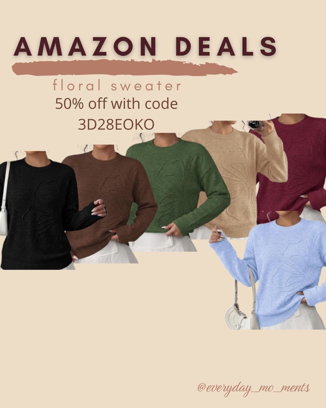 $17 ends 8/25

Amazon fashion
Amazon deals
Floral sweater
Teacher outfit
Fall fashion

#LTKSaleAlert