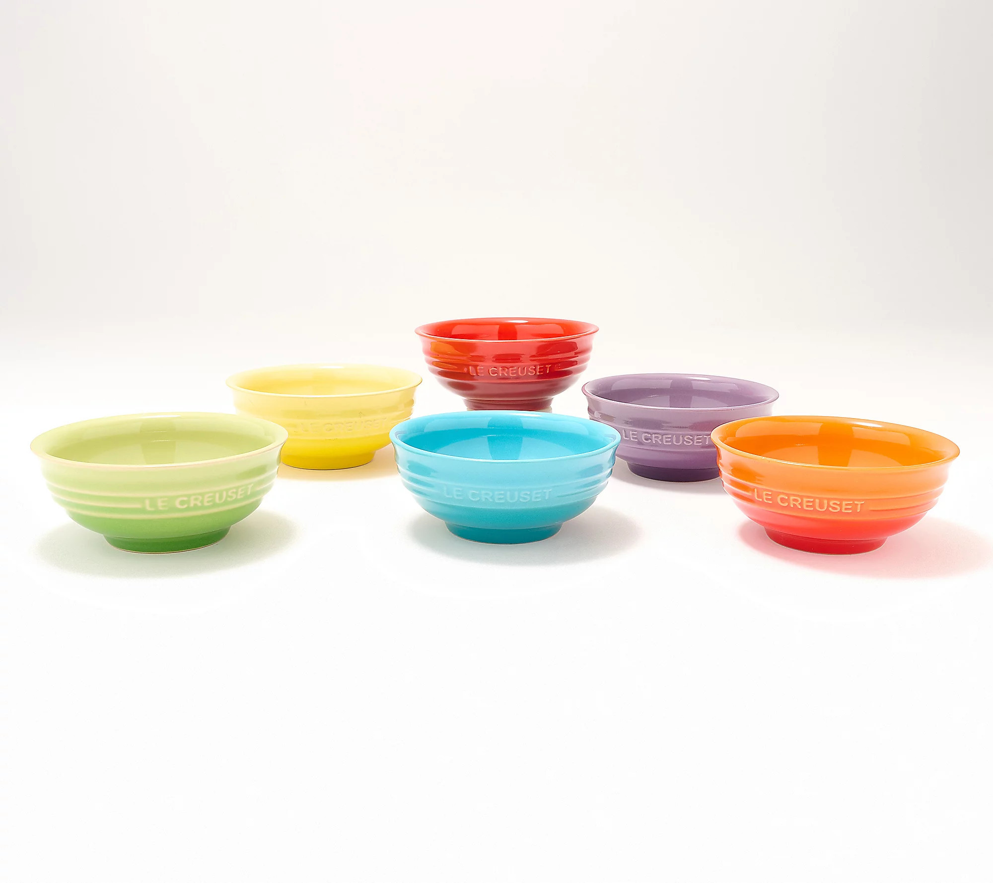 Le Creuset Set of 6 Mini Multi-Color Stoneware Prep Bowls | QVC
