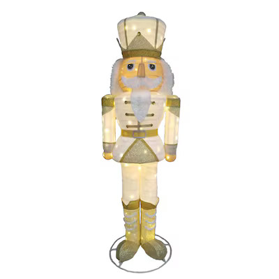 Holiday Living 72-in Freestanding Nutcracker Yard decoration with White LED Lights | Lowe's