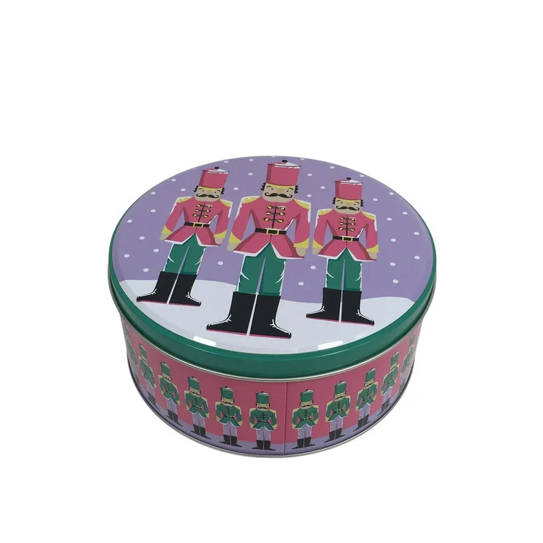 Christmas Soldier Round Gift Tin, Multicolor, 5.88" x 2.5", by Holiday Time | Walmart (US)