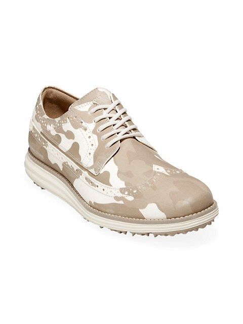 Camouflage Leather Wingtip Golf Oxfords | Saks Fifth Avenue