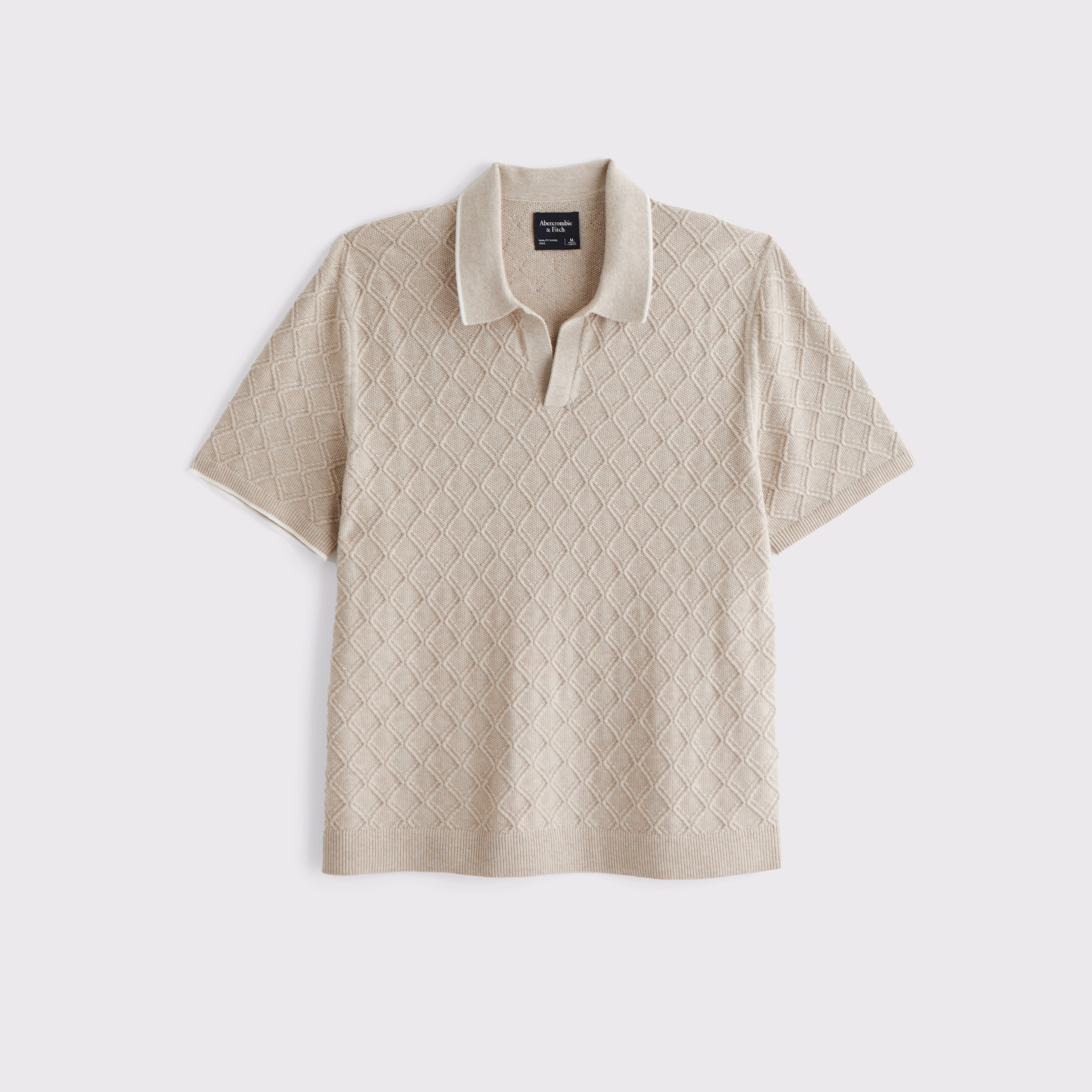 Preppy Tipped Johnny Collar Sweater Polo | Abercrombie & Fitch (US)