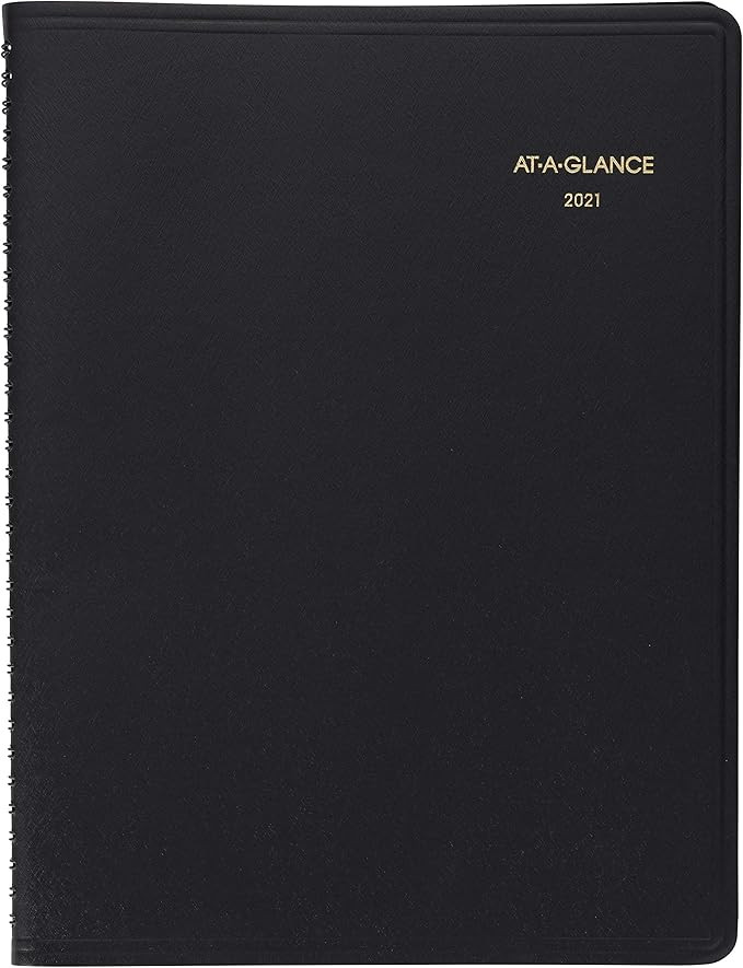 2021 Weekly Appointment Book & Planner by AT-A-GLANCE, 8-1/4" x 11", Large, Black (709500521) | Amazon (US)
