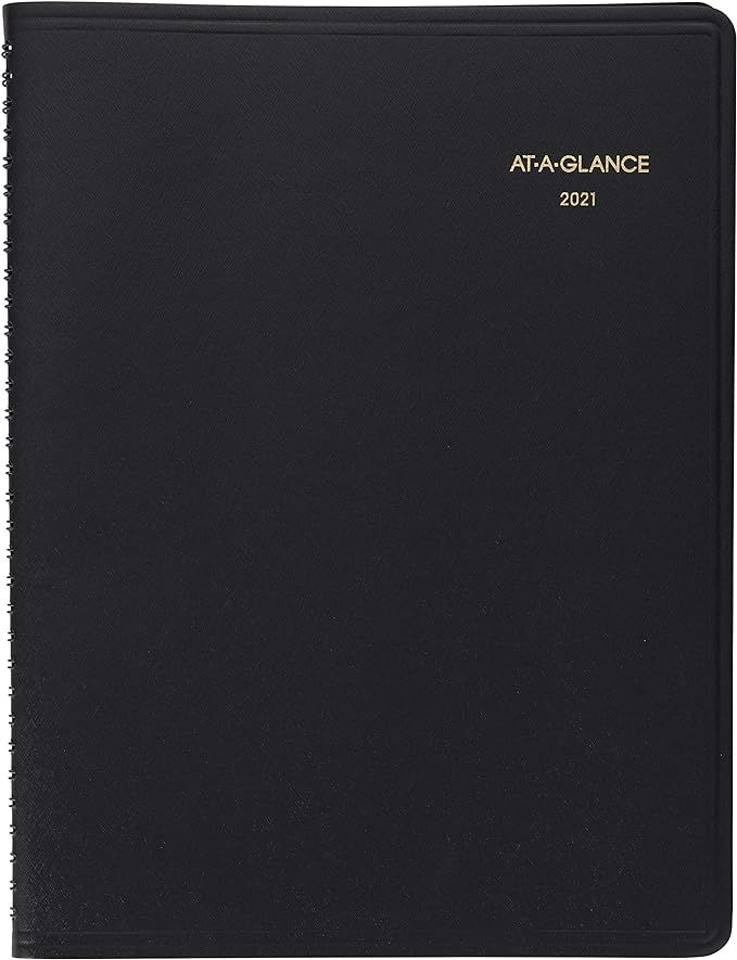 2021 Weekly Appointment Book & Planner by AT-A-GLANCE, 8-1/4" x 11", Large, Black (709500521) | Amazon (US)