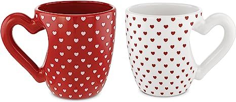 KOVOT Heart Mug Set - Includes (2) Heart Shaped Handle 24 oz Mugs | Amazon (US)