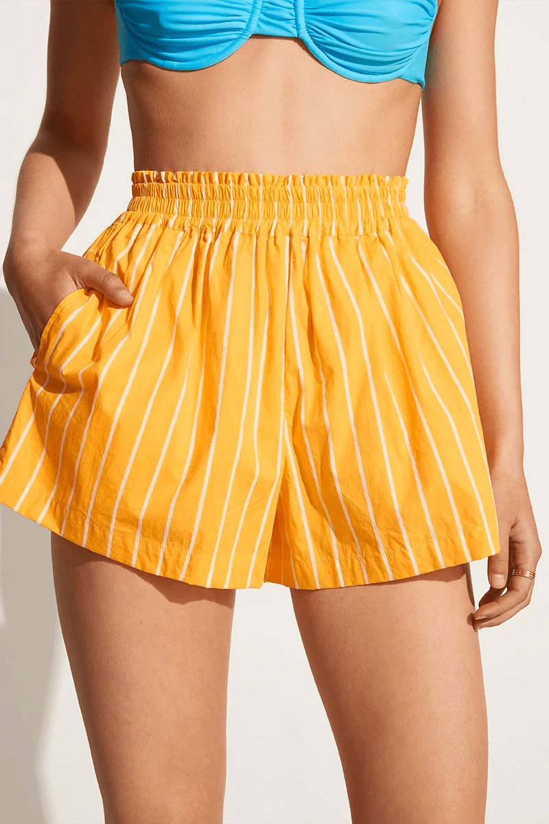 Elva Shorts Adia Stripe Print Citrus | Faithfull (AU)