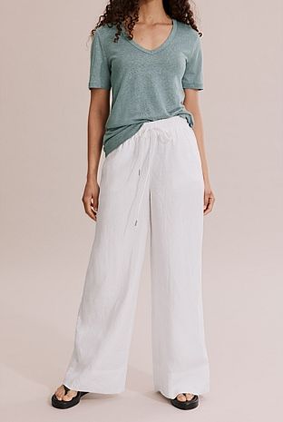 Organically Grown Linen Palazzo Pant | Country Road (AU)