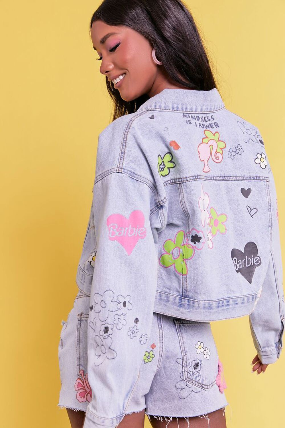 Barbie™ Floral Denim Trucker Jacket | Forever 21 (US)