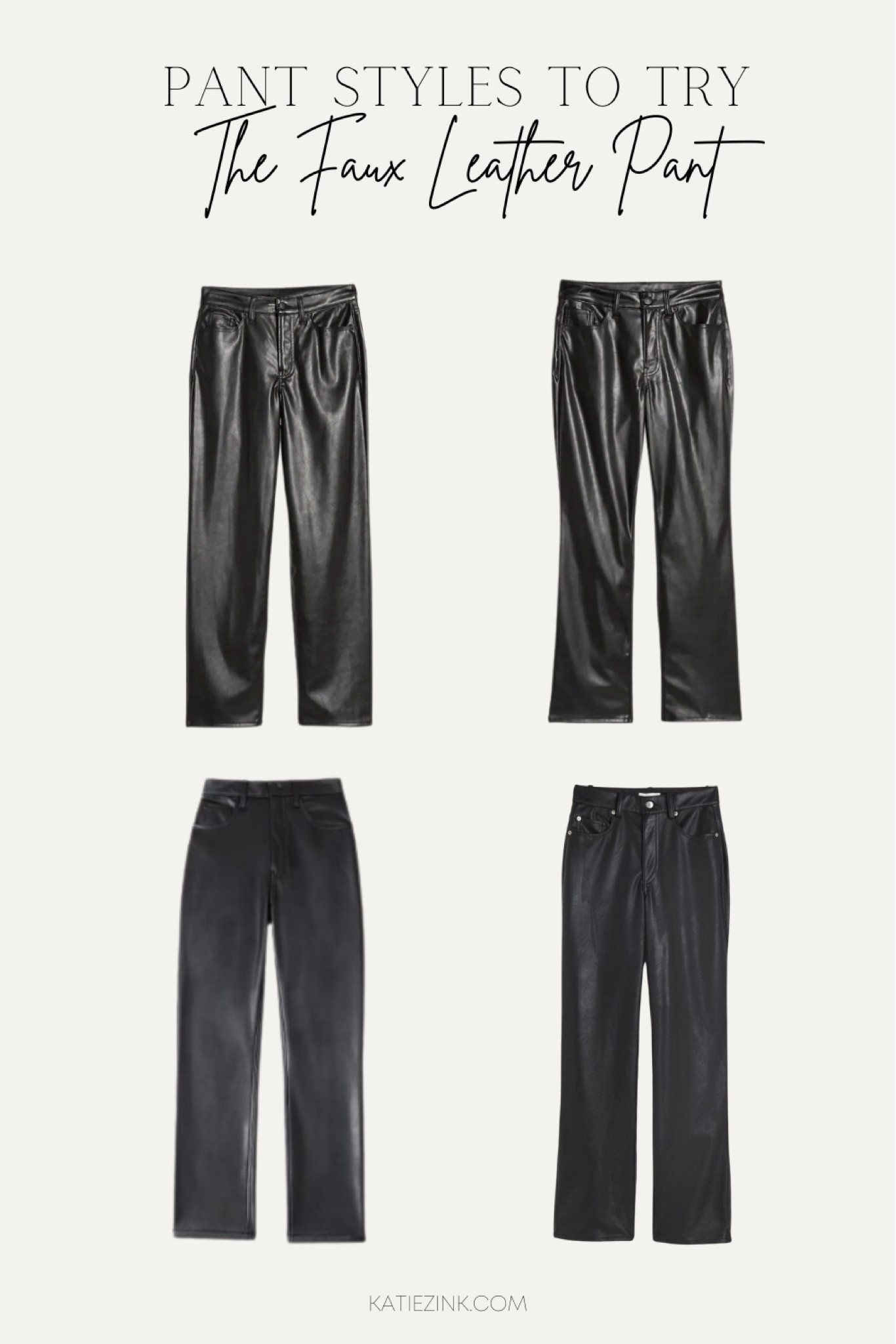 Roundup of Faux Leather Pants to try in your capsule wardrobe this season. These are the perfect statement pants to let your style personality shine. Read more on the blog post ☺️

#LTKstyletip #LTKmidsize