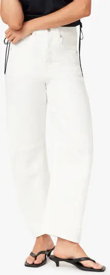 Harper High Waist Crop Barrel Leg Jeans | Nordstrom