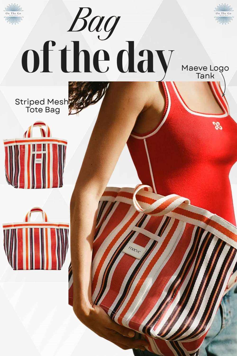 Bag of The Day!

Get  into this striped mesh tote bag. The colors are super vibrant, the material is durable and will stand up to whatever you throw in it! 

The dimensions are 11"H, 12"W, 7"D
with a 5" strap drop. 

 #LTKmomlife #LTKSeasonal #LTKTravel