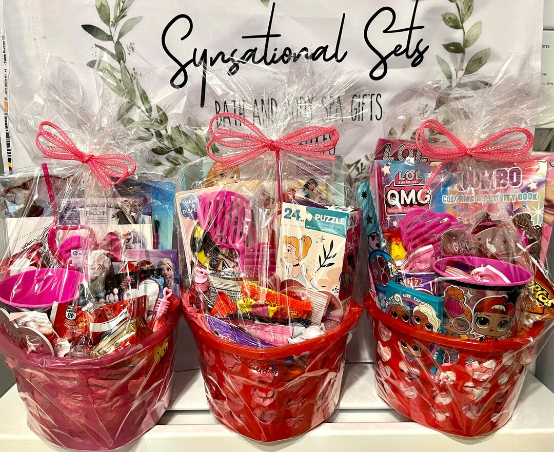 Kids Valentines, Kids Valentine Basket, Valentine Gift for Kids, Themed Valentine Basket, Prefill... | Etsy (US)