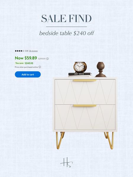 Cutest bedside table is over $200 off!! Love the white with gold! Totally buying this for our guest room! 

#LTKsalealert #LTKhome