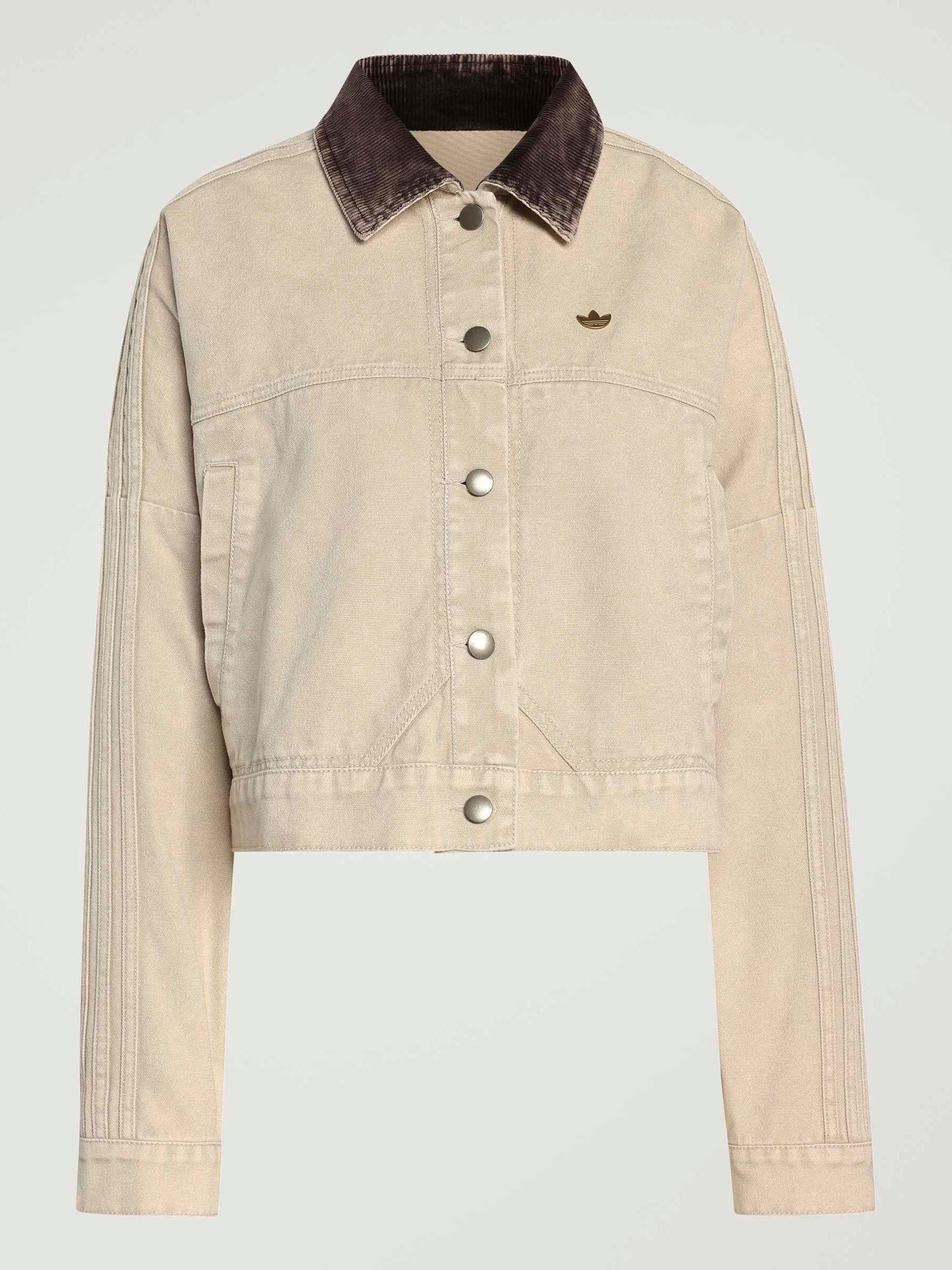 adidas originals adidas Originals Brown Canvas Track Top | Next US