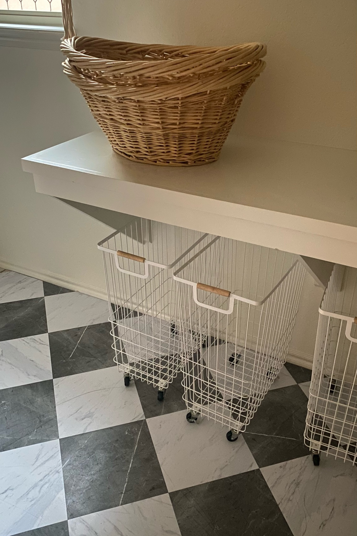 Elevate your Laundry Room! Room makeover
Sticker tiles 
Laundry basket

#LTKhome