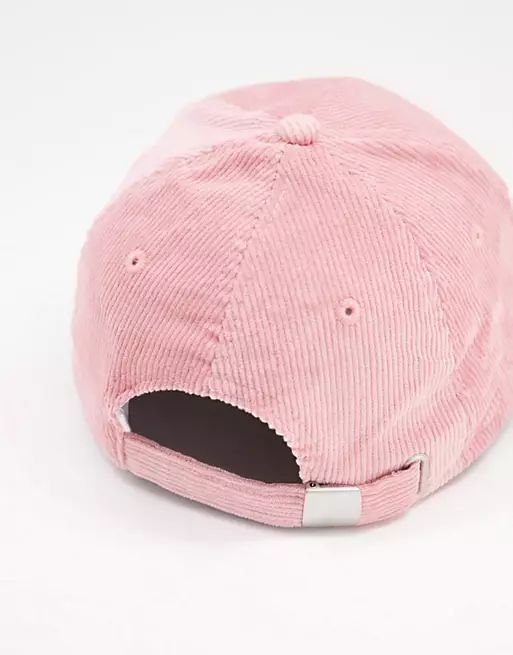 ASOS DESIGN baseball cap in pink corduroy | ASOS (Global)