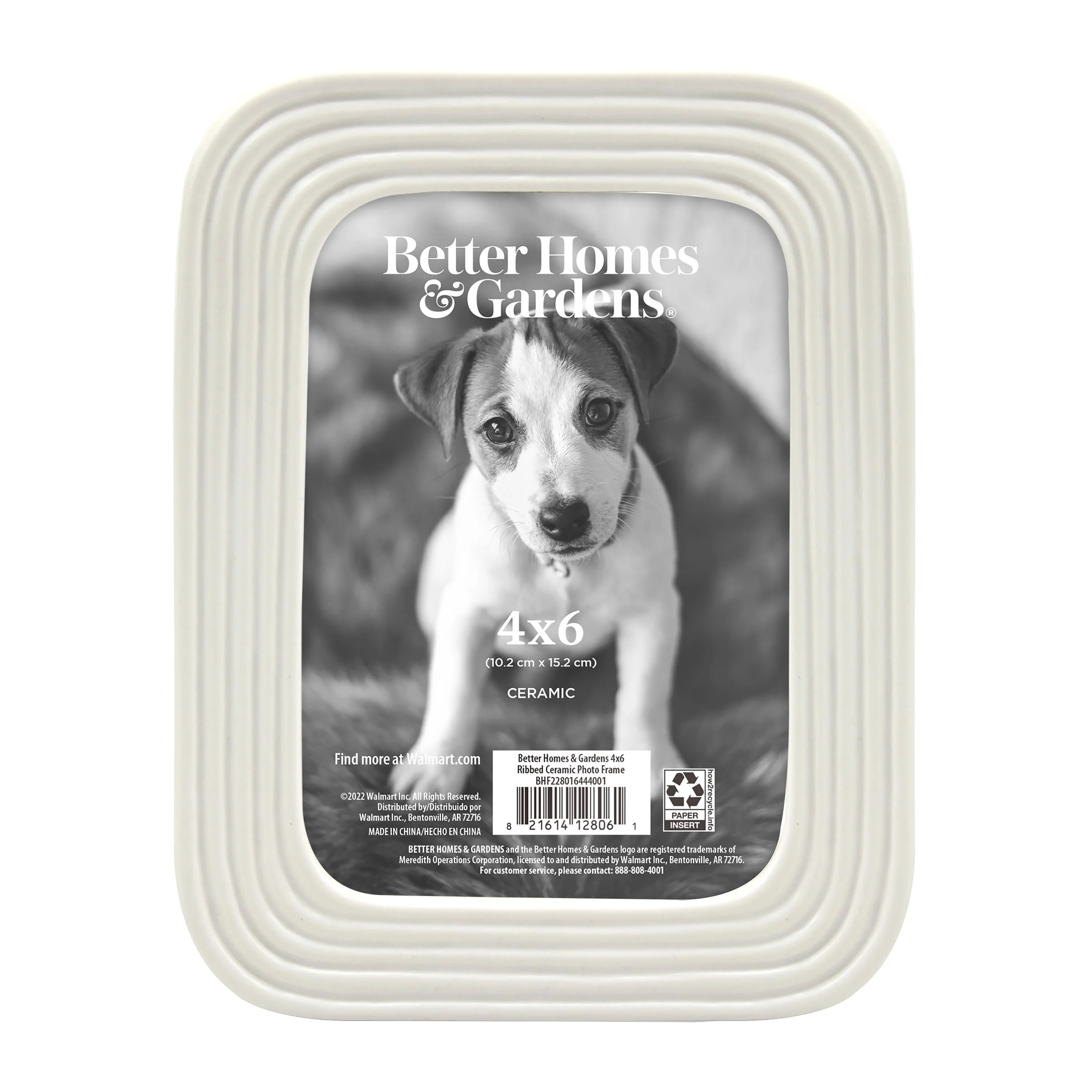 Better Homes & Gardens 4x6 Ceramic Tabletop Picture Frame, White - Walmart.com | Walmart (US)