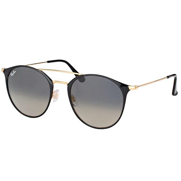Ray-Ban RB 3546 187/71 Gold Top Black Metal Round Sunglasses with Grey Gradient Lens | Bed Bath & Beyond