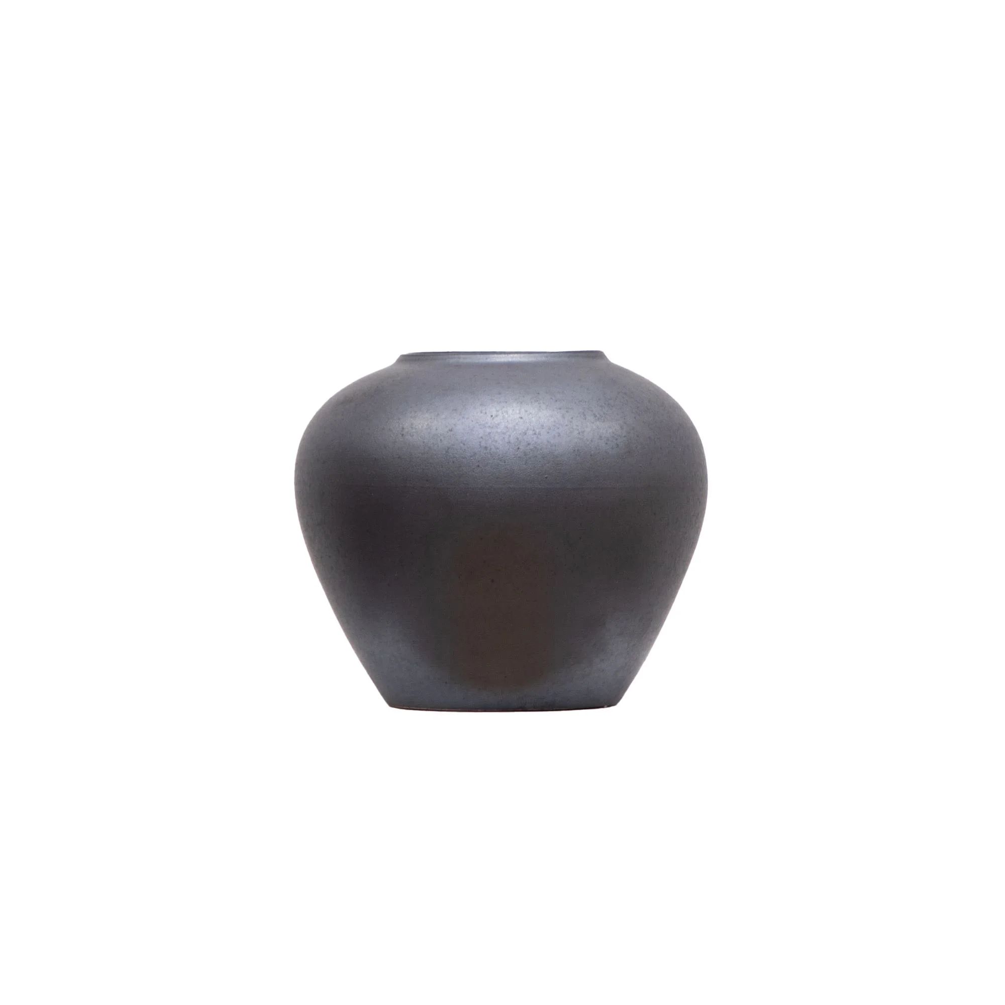 Better Homes & Gardens 7" Dark Gray Ceramic Round Urn Vase | Walmart (US)