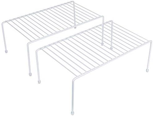 yaenoei Kitchen Storage Shelf Rack w/Plastic Feet - Medium - Steel Metal - Rust Resistant Finish ... | Amazon (US)