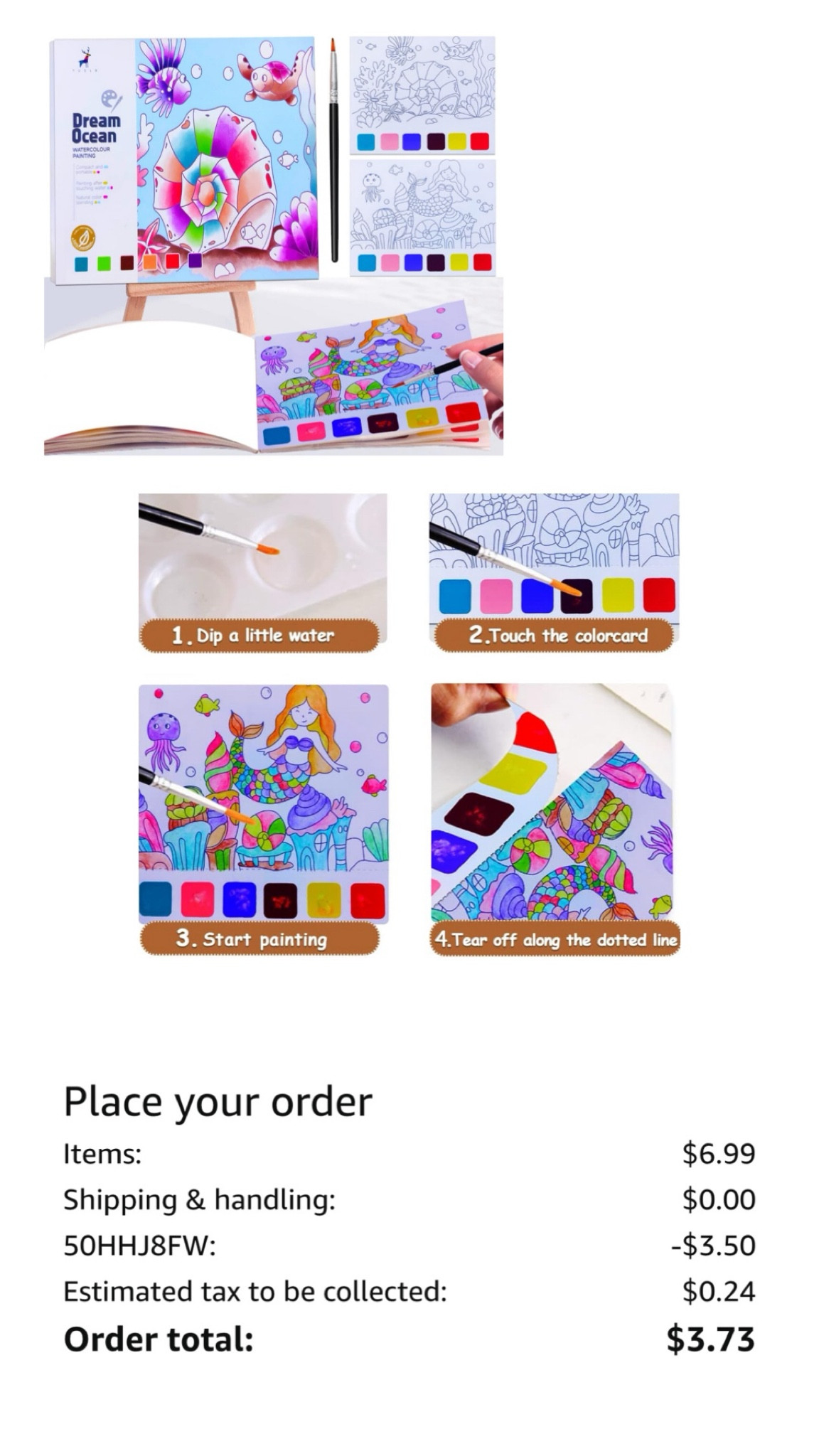 Use Promo Code 50HHJ8FW and this Pocket Watercolor Painting Book is $3.49. Would be perfect to keep your little one busy at a restaurant! 

#LTKkids